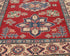 5x7 Red Kuba Afghan Hand Knotted Wool Area Rug